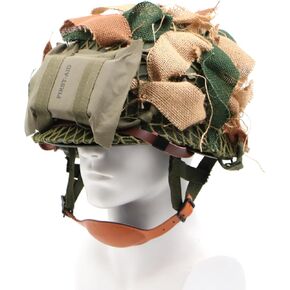 WW2 WWII US Airborne M1C Helmet 506 th Parachute Infantry Jump Version with First Aid Pouch Camouflage Net