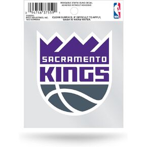 ملصق لاصق ثابت صغير من Rico Industries NBA Sacramento Kings، 3.50 بوصة × 4.50 بوصة