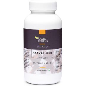 Naval Seed Capsules (Syzygium cumini/Jamun Seed/Indian BlackBerry) 90 Veg Capsules
