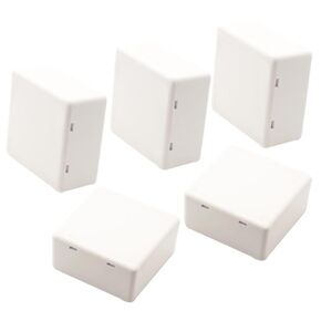 Zulkit 5Pcs Project Boxes ABS Plastic Electrical Project Power Case Small Junction Box White 2.28 x 2.2 x 1.1 inch (58 x 56 x 28 mm)