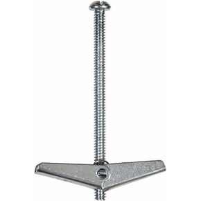 TCH Hardware 10 Pack Toggle Bolt 3/16" x 2" + 4" Slotted Drive Screws - Drywall Sheet Rock Anchor Hollow Wall Butterfly Spring Loaded Wing