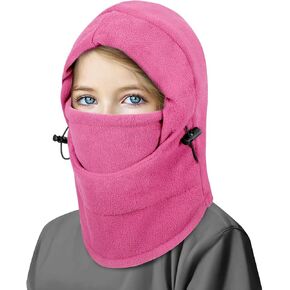 Thickened Kids Ski Mask Kids Winter Hat, Heavy Weight Kids Balaclava Face Mask Windproof Fleece Caps for Kids