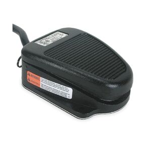 Linemaster 636-S Clipper Foot Switch, Electrical, Single Pedal, Momentary, 2- Stage, No Guard, Black