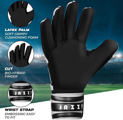 Professional Soccer Goalie Gloves for Youth Adult,Goalkeeper Gloves with Removable Finger Protect,Breathable,Strong Grip,6MM Latex Palm,Double Wrist Support in Kuwait