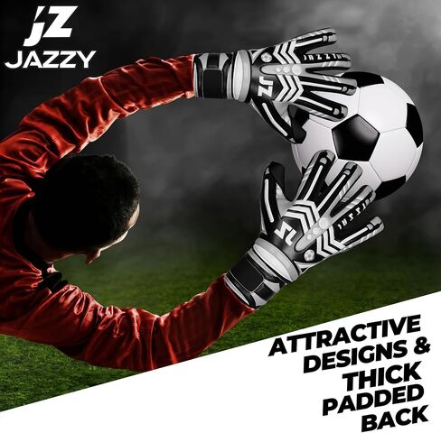 Professional Soccer Goalie Gloves for Youth Adult,Goalkeeper Gloves with Removable Finger Protect,Breathable,Strong Grip,6MM Latex Palm,Double Wrist Support in Kuwait