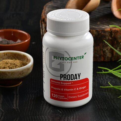 PRODAY مكمل دعم المناعة مع البروبوليس وفيتامين C والزنجبيل والقراص والخروب والبذور السوداء (Vcaps) in Saudi Arabia