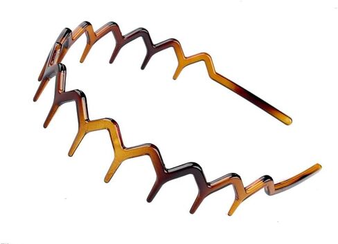 Kayouhua مجموعتان من عصابات الرأس السوداء المتعرجة للنساء، عصابة رأس بلاستيكية متعرجة، مشط شعر على شكل أسنان القرش، عصابة رأس، إكسسوارات للشعر للنساء والرجال، غسل الوجه in Kuwait