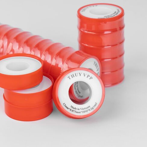 1/2x520 PTFE Tape for Plumbers, Fix Leaky Faucets, Showerheads, Kitchen Sink, Gas Pipe, Waterproof Sealing Tape, Thread Seal Tape for Hose, Teflon Tape for Showerhead, Pipe Repairs (Pack 6) in Saudi Arabia