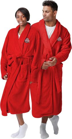 FOCO NCAA Big Logo Unisex Robe – Super Soft Plush Lounge Wear with Large Embroidered Team Logos (Front & Back) in Saudi Arabia
