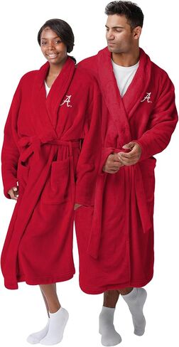FOCO NCAA Big Logo Unisex Robe – Super Soft Plush Lounge Wear with Large Embroidered Team Logos (Front & Back) in Saudi Arabia