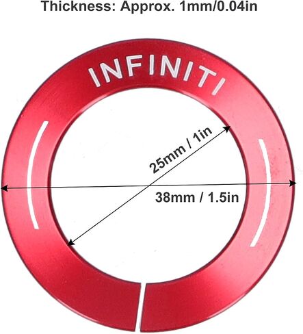 Engine Start Button Cover, 2pcs Engine Start Stop Button Trim Cover Aluminum Alloy Decor Fit for Infiniti Q50 Q50L QX60(Blue) in Saudi Arabia