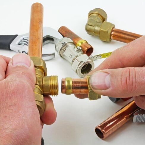 حلقة أكمام ضغط نحاسية من PATIKIL لـ 1/8 بوصة 3/16 بوصة 1/4 بوصة 5/16 بوصة 3/8 بوصة 1/2 بوصة أنبوب OD، 120 حزمة من الطويق النحاسي المناسب لأنابيب ضغط النحاس مجموعة متنوعة لغاز الماء الهوائي in Kuwait