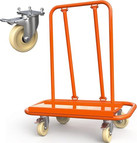 YITAMOTOR Drywall Cart, 3000lbs Heavy Duty Drywall Sheet Cart 45.3" L × 22.4" W × 46" H with 4 Swivel Wheels Panel Cart Lumber Cart Plywood Cart for Wall Panel, Sheetrock, Wood Panel in Saudi Arabia