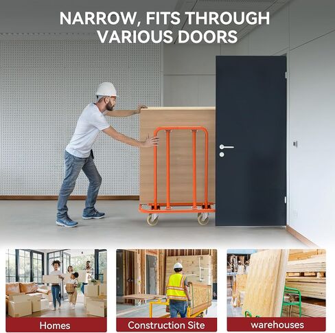 YITAMOTOR Drywall Cart, 3000lbs Heavy Duty Drywall Sheet Cart 45.3" L × 22.4" W × 46" H with 4 Swivel Wheels Panel Cart Lumber Cart Plywood Cart for Wall Panel, Sheetrock, Wood Panel in Saudi Arabia