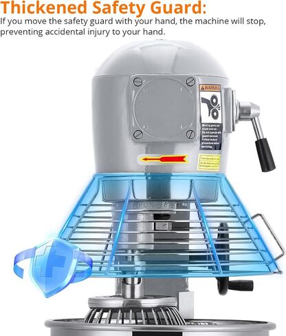 15QT Commercial Food Mixer, 600w High Efficiency Commercial Mixer with 3 Speeds & Stainless Steel Bowl, 130/233/415 Rpm Large Dough Mixer for Bakeries Restaurants Baking Equipment in Saudi Arabia