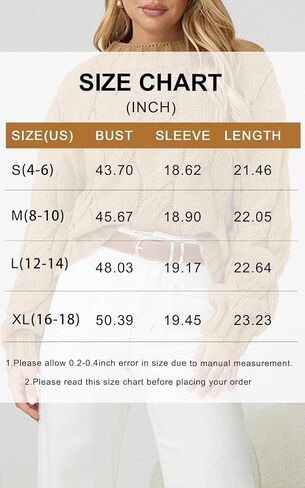 PRETTYGARDEN Women's Cable Knit Sweaters Casual Long Sleeve Crewneck Oversized Chunky Fall Winter Sweater Pullover Tops 2024 in Saudi Arabia