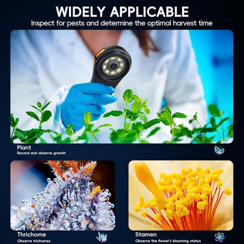 Mini Microscope for Adults, SKYBASIC 2" IPS Screen 500X Digital Microscope Camera, Fixed Focus, PC Compatible, Handheld Pocket Microscopes for Explore Plants Grow/Kids Science Edu Fun Birthday Gifts in Saudi Arabia