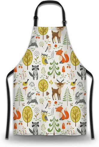 Kitchen Aprons for Women Antique Black Chemical Distillation Doodle Design Chef Apron Men for Cooking Restaurant BBQ Painting Crafting Gardening 27" (W) x 31" (H), Waterproof Apron in Saudi Arabia