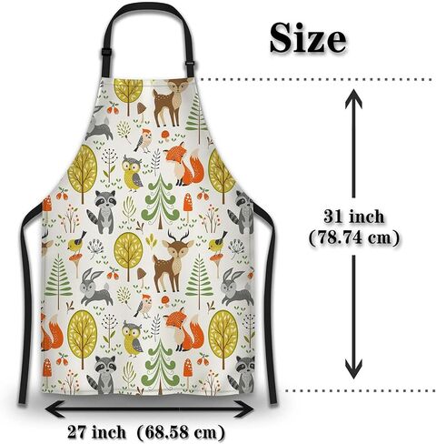 Kitchen Aprons for Women Antique Black Chemical Distillation Doodle Design Chef Apron Men for Cooking Restaurant BBQ Painting Crafting Gardening 27" (W) x 31" (H), Waterproof Apron in Saudi Arabia