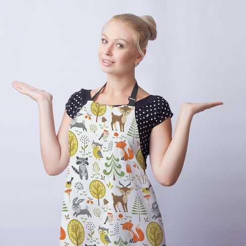 Kitchen Aprons for Women Antique Black Chemical Distillation Doodle Design Chef Apron Men for Cooking Restaurant BBQ Painting Crafting Gardening 27" (W) x 31" (H), Waterproof Apron in Saudi Arabia