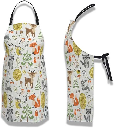 Kitchen Aprons for Women Antique Black Chemical Distillation Doodle Design Chef Apron Men for Cooking Restaurant BBQ Painting Crafting Gardening 27" (W) x 31" (H), Waterproof Apron in Saudi Arabia