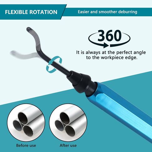 Deburrer Tool, Metal Handle Hand deburrer deburring Tools Burr Cutting with 4 Pieces Replacement Blades for Edge&Hole of 3D Printer, Plastic, Metal, Aluminum and Stainless Steel, Burr Remover in Saudi Arabia