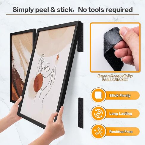 Heavy Duty Hook and Loop Strips with Adhesive,20 Sets of 1x1 inch Nylon Self Adhesive Tape, Double Sided Strong Back Adhesive Tape, Suitable for Office, Home and Crafting.No holes and no Screws, White in Kuwait