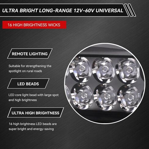 Motorcycle LED Light, Universal High Brightness 12V-80V Electric Tricycle LED Light Headlights Conversion Light for Motorcycle, Electric Bike, Tricycle in Saudi Arabia
