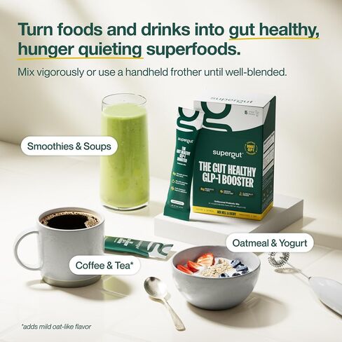 Supergut Daily Prebiotic | High Fiber Supplement Mix | Gut Health | Low fodmap | Soy Free | Keto Friendly | 8g Fiber | 0g Sugar | Unflavored Plant Based Supplement Powder (28 Servings, 1 Bag) in Saudi Arabia