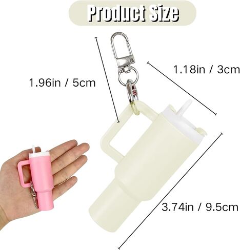 Mini Tumbler Keychain, Mini Cup Keychain for School Bag Key Ring or Lip Balm, Cute Tumbler Keychain in Saudi Arabia