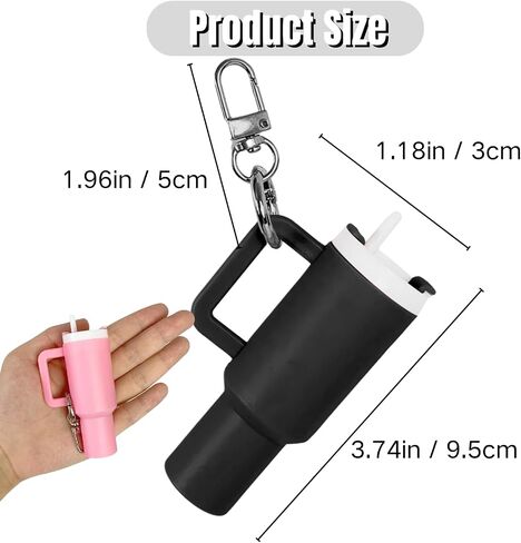 Mini Tumbler Keychain, Mini Cup Keychain for School Bag Key Ring or Lip Balm, Cute Tumbler Keychain in Saudi Arabia
