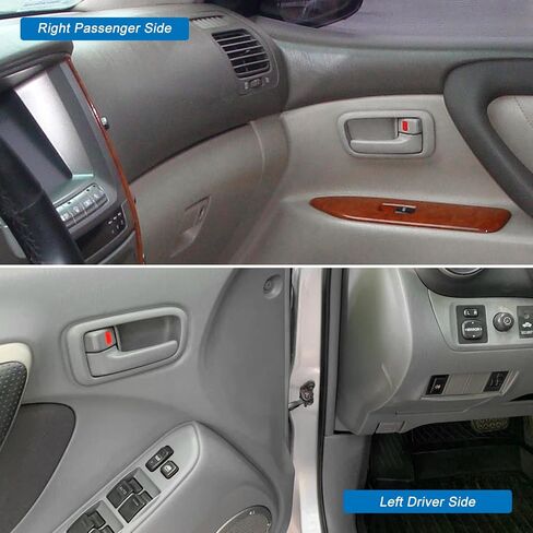 Interior Door Handles with Bezel Fit for Toyota Tundra 2000 2001 2002 2003 2004 2005 2006 Replacement for 692070C010B1 692080C010B1 81290 81294 Left Driver Right Passenger Door Handle (Beige) in Kuwait