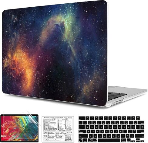 Compatible with MacBook Air 15 inch Case 2023 2024 Release M3 A3114 A2941 M2 Chip Durable Plastic Shell Case with Keyboard Cover & Mac OS Keyboard Sticker (Van Gogh Starry Sky) in Saudi Arabia