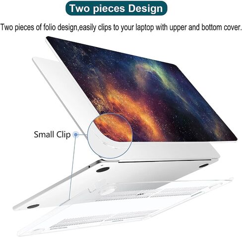 Compatible with MacBook Air 15 inch Case 2023 2024 Release M3 A3114 A2941 M2 Chip Durable Plastic Shell Case with Keyboard Cover & Mac OS Keyboard Sticker (Van Gogh Starry Sky) in Saudi Arabia