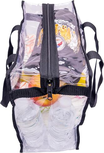 Clear Stadium Approved Bags 12x6x12 Transparent Tote, Zipper and Handles for Concerts, Sporting Events, Work, Gym in Saudi Arabia