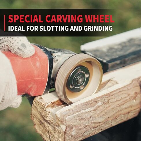 5 Pack Wood Carving Disc for Angle Grinder 4 in & 3 Inch with 7/8" Arbor, Wood Shaping Grinding Wheel Sanding Disc, Woodworking Angle Grinder Attachment Set in Saudi Arabia