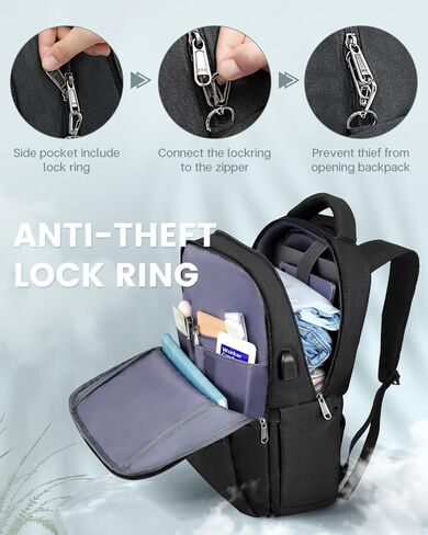 Laptop Backpacks, Anti Theft Backpack, Business Work Backpack for Men Women, Waterproof Backpack fits 15.6Inch Laptop Notebook in Kuwait