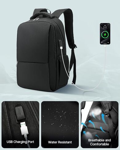 Laptop Backpacks, Anti Theft Backpack, Business Work Backpack for Men Women, Waterproof Backpack fits 15.6Inch Laptop Notebook in Kuwait
