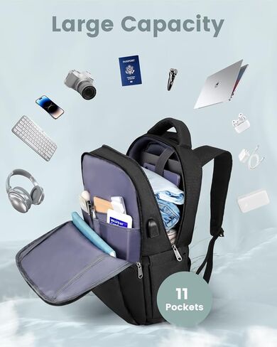 Laptop Backpacks, Anti Theft Backpack, Business Work Backpack for Men Women, Waterproof Backpack fits 15.6Inch Laptop Notebook in Kuwait