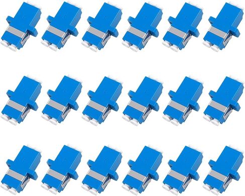 18 pcs LC Fiber Optic Coupler Adapter LC to LC Coupler Duplex Singlemode (SM) Fiber Optic Cable Adapter LC-LC Duplex Single Mode Connector in Saudi Arabia
