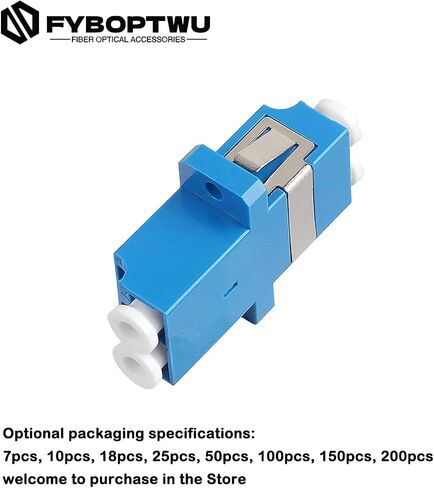 18 pcs LC Fiber Optic Coupler Adapter LC to LC Coupler Duplex Singlemode (SM) Fiber Optic Cable Adapter LC-LC Duplex Single Mode Connector in Saudi Arabia