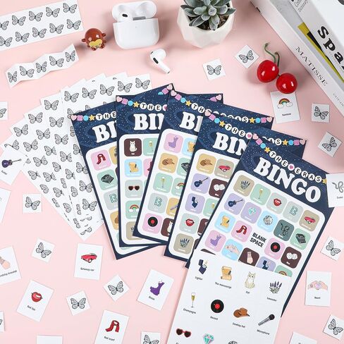 Music Party Bingo Games Singer Birthday Party Games Music Lovers Birthday Party Favors Guitar Party Bingo Cards 24 Players for Adults Music Fans Bachelorette Family Gathering Party Favors in Kuwait