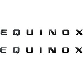 2X Equinox Front Door Nameplate Letter Logo 3D Badge Emblem Sport Replacement for Equinox (Chrome)