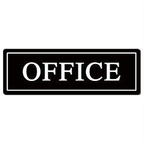 Office Signs - Strong Self-Adhesive Office Door Signs, Quick Installation, No Tools Required, Simple Design Perfect for Your Home and Corporate Offices (9" x 3", Black/White)