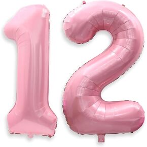 40 Inch Pink Number 1 Balloons, Large 1 Balloon Number Pink Foil Number Balloons, Light Pink 1st Mylar Birthday Balloons for Girls 1st Birthday Party Decorations Princess Party Supplies