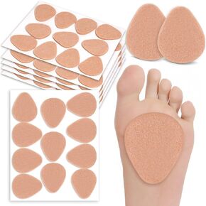 Shynek 55Pcs Metatarsal Foot Pads for Women and Men, Felt Ball of Foot Cushion, Adhesive Neuroma Pads for Feet Soft Forefoot Cushion Pads and Sole Support, Pain Lessen (Skin Color)