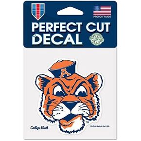 WinCraft Auburn Tigers Official NCAA 4 inch x 4 inch Die Cut Car Decal