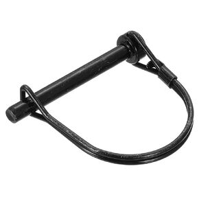 uxcell 4Pcs 1/4" x 2-3/16" Linch Pin with Ring, Trailer Pins Round Linch Pins for Boat Kayak Canoe Trailer Tractor Trolley, Black