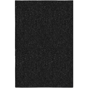 Ambiant Saturn Collection Solid Color Indoor Outdoor Area Rugs Black - 2' x 6' Runner, Stain & Fade Resistant, Easy Care, Pet & Kids Friendly, Made in USA, Perfect for Weddings & Everyday Use!