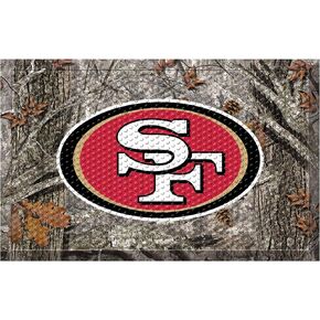 FANMATS 18992 San Francisco 49ers Rubber Scraper Door Mat, Camo Color